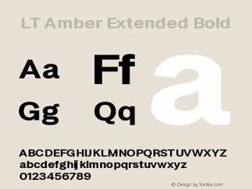 LT Amber Extended Bold Version 1.000 | FøM Fix图片样张