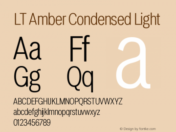 LT Amber Condensed Light Version 1.000 | FøM Fix图片样张