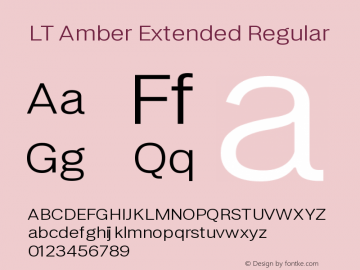 LT Amber Extended Regular Version 1.000 | FøM Fix图片样张