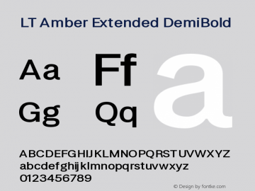 LT Amber Extended DemiBold Version 1.000 | FøM Fix图片样张