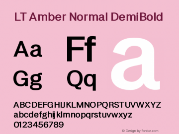 LT Amber Normal DemiBold Version 1.000 | FøM Fix图片样张