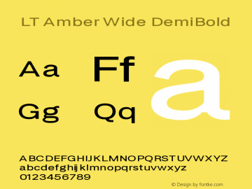 LT Amber Wide DemiBold Version 1.000 | FøM Fix图片样张