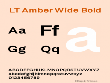 LT Amber Wide Bold Version 1.000 | FøM Fix图片样张