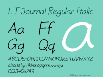 LT Journal Italic Version 1.000 | FøM Fix图片样张