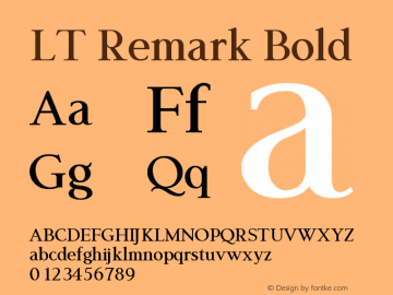 LT Remark Bold Version 1.000 | FøM Fix图片样张