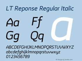 LT Reponse Regular Italic Version 1.000 | FøM Fix图片样张