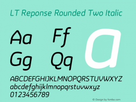 LT Reponse Rounded Two Italic Version 1.000 | FøM Fix图片样张