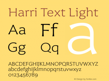 Harri Text Light Version 1.006图片样张