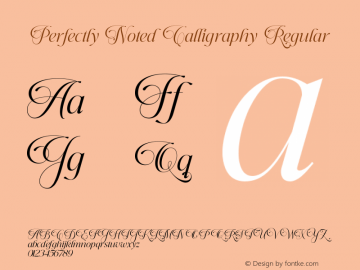 PerfectlyNotedCalligraphy Version 1.000图片样张