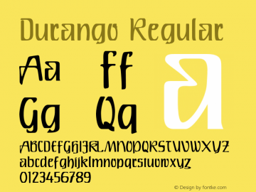 Durango Regular 001.000 Font Sample