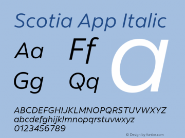 Scotia App Italic Version 1.100图片样张