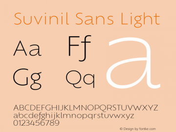 SuvinilSans-Light Version 1.000图片样张