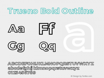Trueno Bold Outline Version 3.001b | FøM Fix图片样张