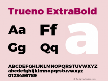 Trueno ExtraBold Version 3.001b | FøM Fix图片样张