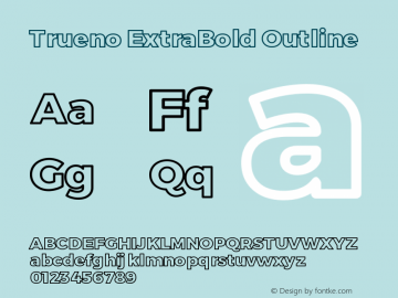 Trueno ExtraBold Outline Version 3.001b | FøM Fix图片样张