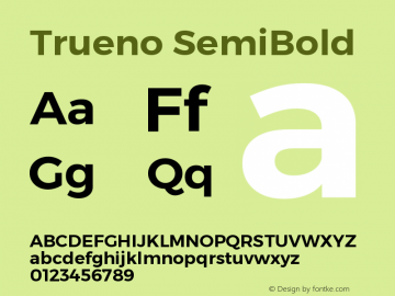 Trueno SemiBold Version 3.001b | FøM Fix图片样张