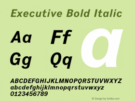 Executive Bold Italic Version 2.001图片样张