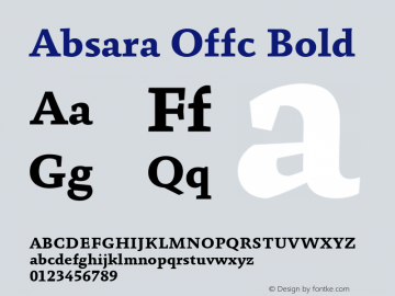 Absara Offc Bold Version 7.504; 2012; Build 1024图片样张