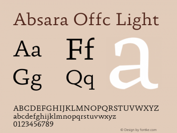 Absara Offc Light Version 7.504; 2012; Build 1024图片样张