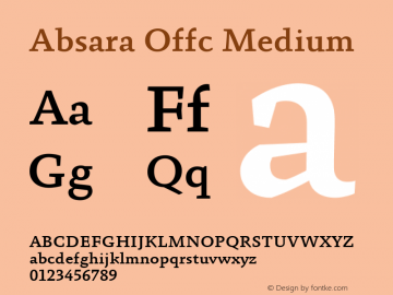 Absara Offc Medium Version 7.504; 2012; Build 1024图片样张