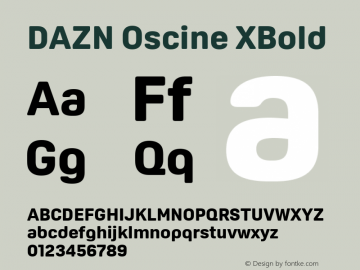 DAZN Oscine XBold Version 2.000图片样张