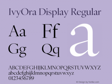 IvyOra Display Regular Version 1.000图片样张