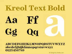 KreolText-Bold Version 1.000;fontTools/otf2ttf 4.10.2; ttfautohint (v1.8.2)图片样张