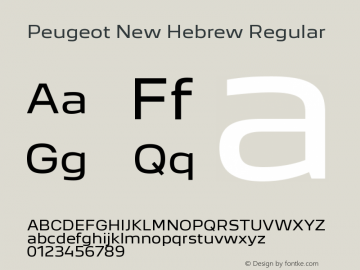 Peugeot New Hebrew Regular Version 1.000图片样张