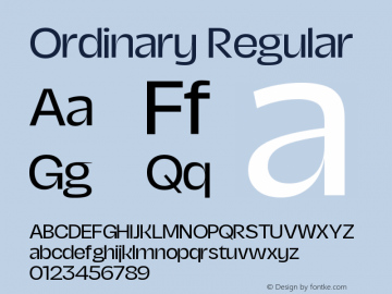 Ordinary Regular Version 2.000;FEAKit 1.0图片样张