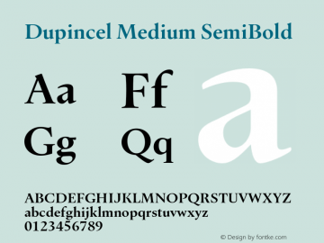 DupincelMedium-SemiBold Version 1.000图片样张