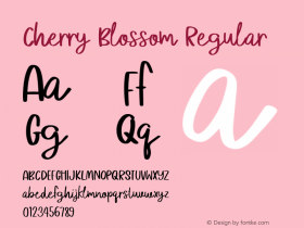 Cherry Blossom Version 1.006;Fontself Maker 3.5.1图片样张