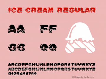 Ice Cream Version 1.002;Fontself Maker 3.5.1图片样张