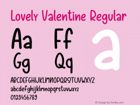 Lovely Valentine Version 1.004;Fontself Maker 3.5.4图片样张