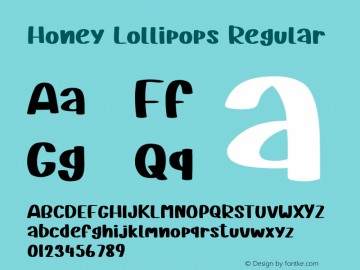 Honey Lollipops Version 1.002;Fontself Maker 3.5.4图片样张