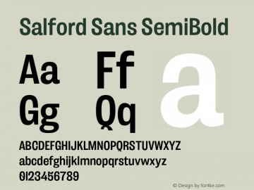 SalfordSans-SemiBold Version 2.000;Glyphs 3.1.1 (3142)图片样张