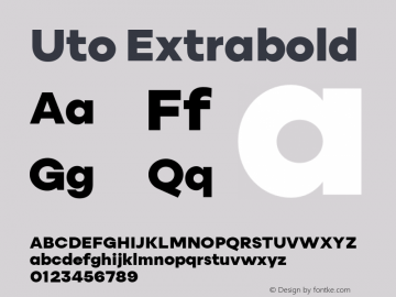 Uto Extrabold Version 1.000;FEAKit 1.0图片样张