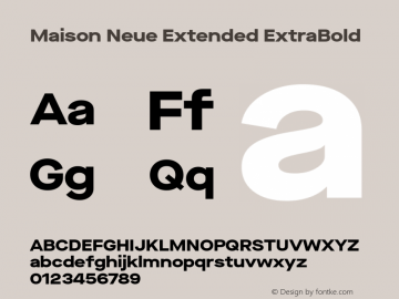 Maison Neue Extended ExtraBold Version 3.002图片样张