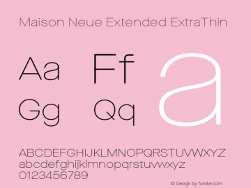 Maison Neue Extended ExtraThin Version 3.002图片样张