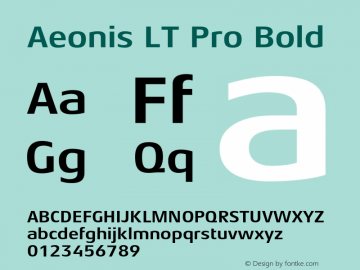 Aeonis LT Pro Bold Version 1.100图片样张