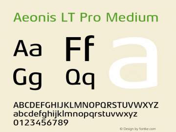 Aeonis LT Pro Medium Version 1.100图片样张