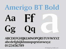 Amerigo BT Bold Version 1.01 emb4-OT图片样张