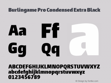 Burlingame Pro Cond X Black Version 1.000图片样张