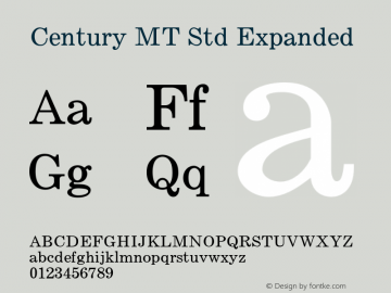 CenturyMTStd-Expanded Version 2.10图片样张