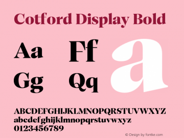 Cotford Display Bold Version 1.00图片样张