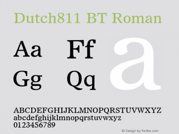 Dutch811 BT Roman Version 1.01 emb4-OT图片样张