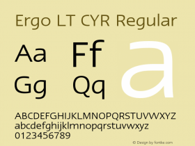 ErgoLTCYR-Regular Version 1.000;PS 001.000;hotconv 1.0.38图片样张