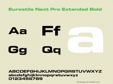 Eurostile Next Pro Ext Bold Version 2.00图片样张