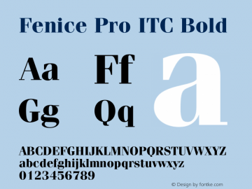 FeniceProITC-Bold Version 3.000 Build 1000图片样张