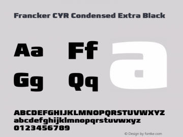 FranckerCYR-CondensedXBlack Version 1.00图片样张