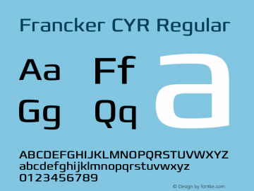 FranckerCYR-Regular Version 1.00图片样张